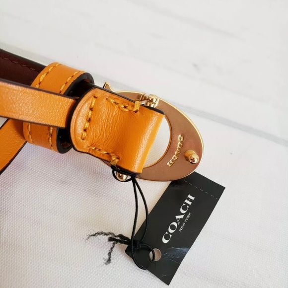Coach Accessories Nwt Coach 89352 Signature Buckle Belt 8mm Sunbeam